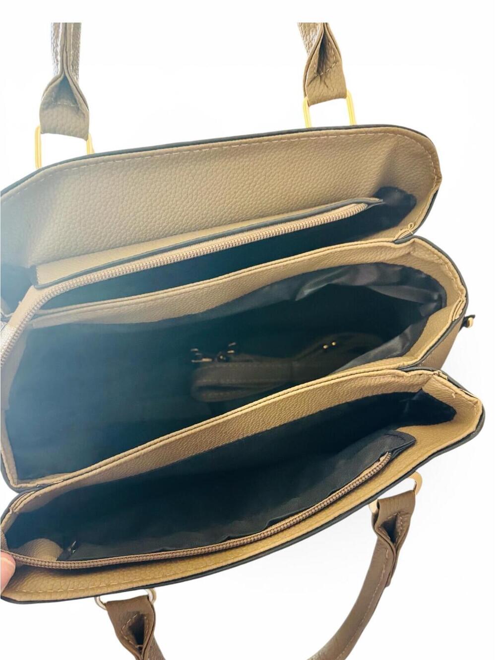 NWOT faux leather handbag with crossbody strap - Picture 3 of 3